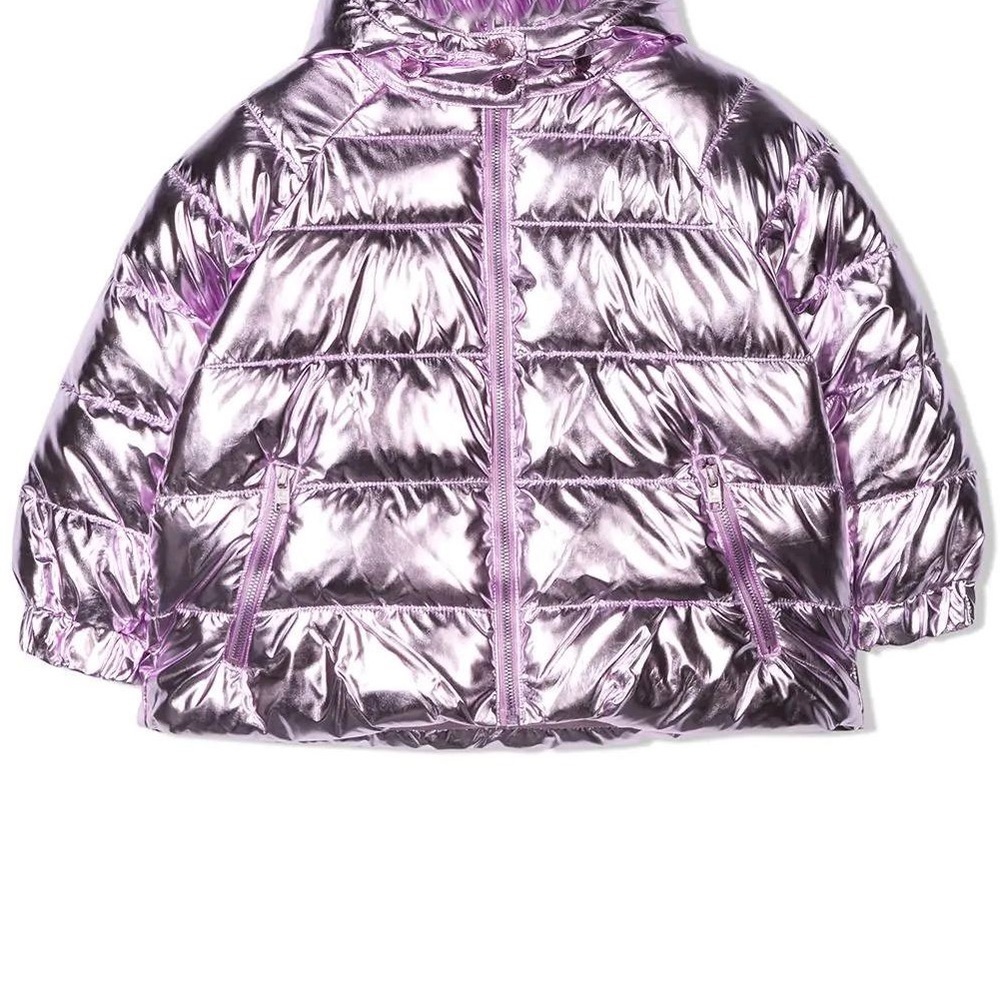 STELLA‎ MCCARTNEY KIDS Metallic Purple Puffer Jacket